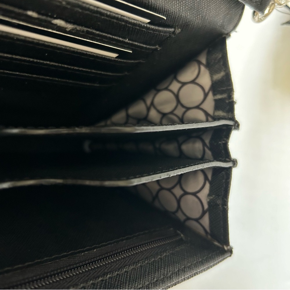 Nine West Pretty Little Things Black Faux Leather shoulder Cross Body bag Purse - Picture 15 of 15